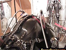Femme Fatale Films - Latex Sub Cock And Nipples Vacuumed By Cfnm Dominatrix