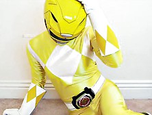 Yellow Ranger Masturbating