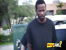 Cops Decide To Fuck A Black Guy Outdoors After He Resists To Go To The Police Station.