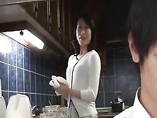 Asian Housewife Sucks A Cock And Rides It While Moaning Loudly