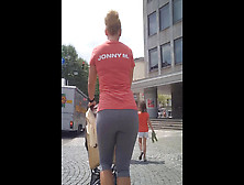 Outdoor – Bubble Booty Milf Grey Tight Pants