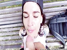 Cumface Challenge Into Outdoors After Fucking And Sucking Off With A Stranger