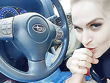 Passionate Blowjob In The Car 4 Min
