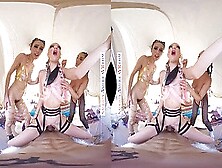 Experience A Wild 3Some In The Sand With A Vr Porn Experience!
