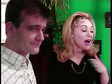 Blonde Plays A 50S Style Housewife Giving Sensational Blowjob