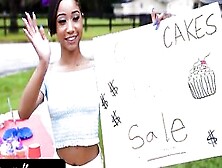 Tiny Ebony Hot Selling Cupcakes For College Decides To Sell