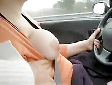 My Gf Give Me A Handjob When She Driving!!!!!!!!!!