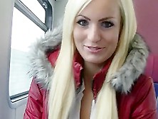 European Hot Whore Gets A Fucking And A Facial On Train