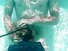 Sloppy Naked Teen Gagged Underwater