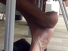 Sexy Pregnant Ebony Soles In The Library Part. 2