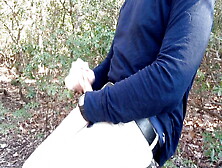 I Jerk-Off On A Log On A Windy Day In The Woods,  Public Jerk-Off.