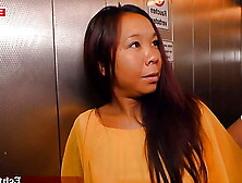 German Asian Milf Persuaded To Cheat In Lift