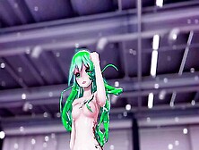 Hentai Mmd Dance Vocaloid Tatto 3D Undress Long Green Hair Color Edit Smixix