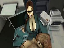 Classic Lara 3D Pov Desk Screw