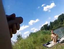 Dickflash - Jerking For A Topless Sunbather. 360P