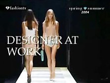 Oops - Lingerie Runway Show - See Through And Nude - On