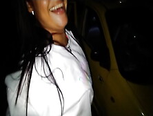 Fucking With The Taxi Driver In Public Outdoor Place After Masturbating My Pussy In The Taxi Cab And My Cuckold Films
