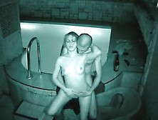 Spying Neighbor's Sex In An Outside Pool