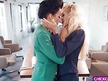 Businesswomen Have Lesbian Sex In Office