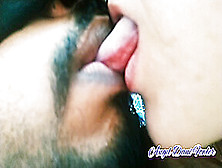 Close Up Deep Tongue Kissing Couple