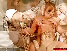 Restrained Eurobabes Spunked On By Doctors