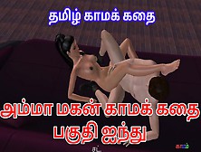 Tamil Audio Sex Story - Ammavum Makanum - An Animated Scene Of A Beautiful Couples Having Sexual Intercourse In Laying