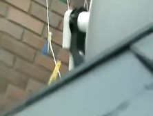 Spying My Girlfriend Masturbating On Terrace