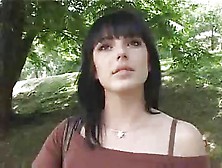Brunette Sucks And Fucks In A Small Wood Near People