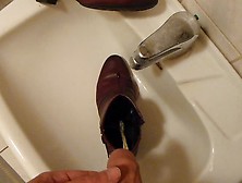 Piss In Wifes Wine Red Ankle Boot