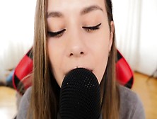 Honey Girl Asmr - Gentle Licking The Microphone