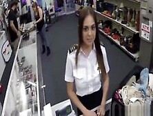 Cute Stewardess Fucks Rough And Fast With Broker For Money