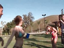 College Pool Party With Hardcore Group Sex
