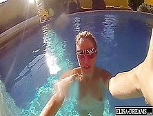 Naked And Fucked In A Pool In Front Of A