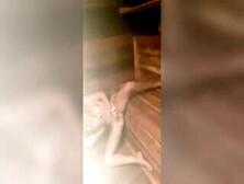 Goddess Wifey Vaping And Masterbating Inside Outdoor Sauna