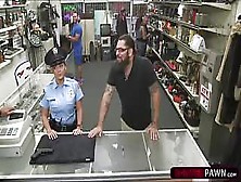 Big Booty Officer Wants Some More Cash And Gets Banged For It