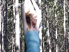 Spunky Blonde Eighteen Plays With Herself Into The Forest