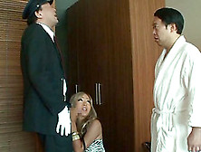 Sexy As Hell Japanese Slut Is Happy To Be Shared By Two Guys
