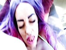 Private Vehicle Sex With German Huge Boobies Hooker With Pink Hair