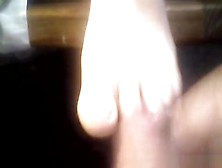 Jerking Off And Busting A Load Over My Wife's Feet