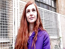 German Scout - Thin Red Head Ukrainian Teenie Lina Joy Pickup For Hard Casting Banged!