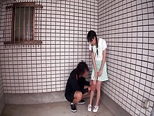 Winsome Flat Chested Oriental Young Slut Is Putting Fingers In Her Lovehole In Public Place
