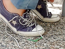 Candid Converse Shoeplay