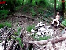 Spying A Wonderful Chick Masturbating Inside The Woods