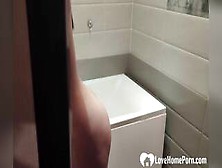 Cute Girlfriend Blows Me In The Bathroom