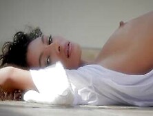 Petite All Natural Naked Latina Muse Kyrah Melena Posing Above A Mirror