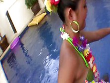 Cute Asian Girl Having Sex In The Pool