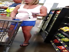 Blonde Milf In Line Big Tits,  Fat Ass