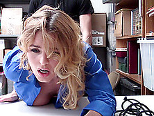 Thief Gets Punished By Fucking Haley Reed,  In Her Office