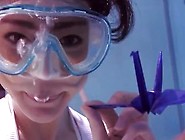 Sexy Asian Scuba Diving Underwater Blowing Bubbles Scuba Training Part 2
