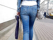 Milf's Ass In Tight Jeans